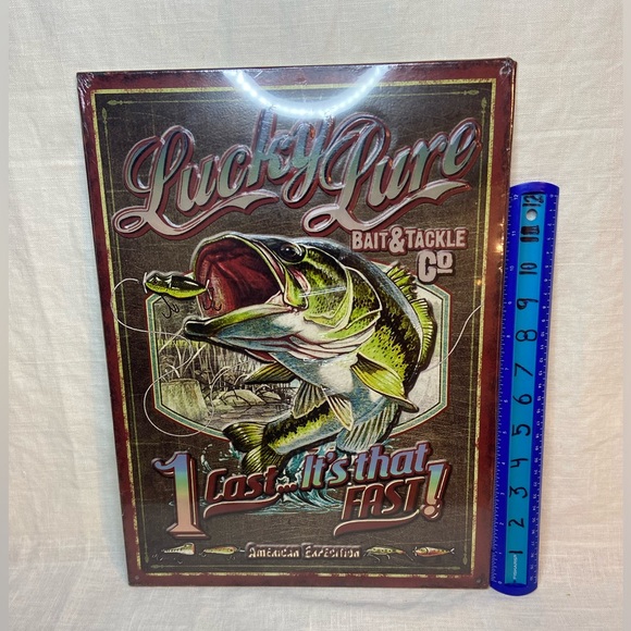 Tin Sign Co Reproduction Vintage Fishing Co Sign 12x16” New in Packaging - Picture 4 of 5